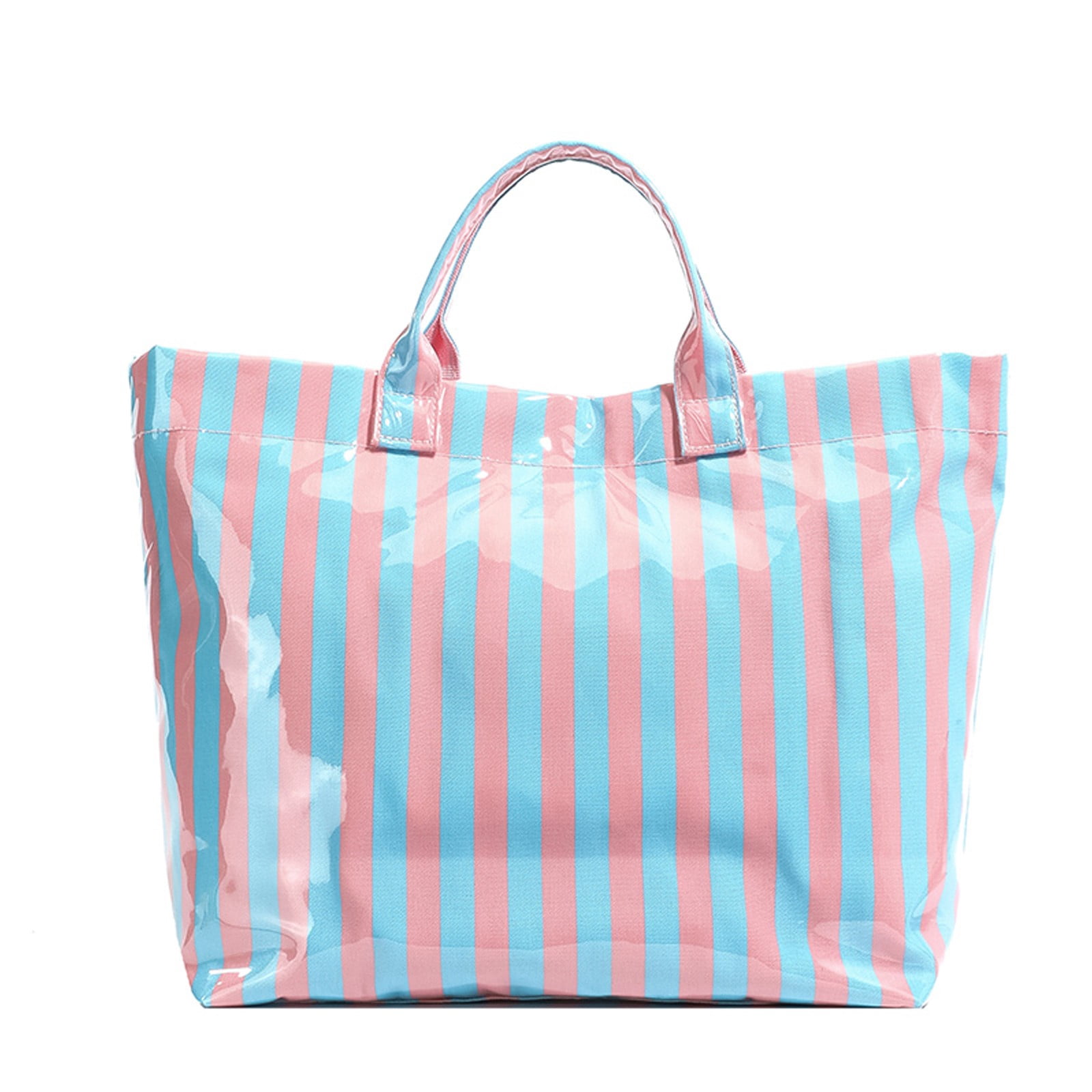 Striped Tote Bag for Women Large Work Totes Plaid Pool Handbag Letter Print Trendy Slouchy Beach Bag