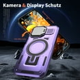 thumbnail image 6 of Compatible with iPhone 15 Pro Max Case with Camera Kiackstand, [1X Screen Protector] Compatible with MagSafe Military Grade Drop Protection Magnetic Phone Case for Women Men, Purple, 6 of 6