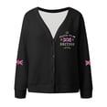 thumbnail image 4 of Wang6 Womens Lightweight Plus Size Cardigans Sweaters Trendy Long Sleeve Open Front Button down Knit Sweater Fall V Neck American Flag Printed Outwear Tops Black XXXL, 4 of 4