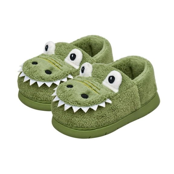 Otqutp Kids Toddler Animal Slippers Boys Girls Cute Cartoon Dinosaur House Shoes Cozy Soft Warm Winter Fuzzy Indoor Shoes