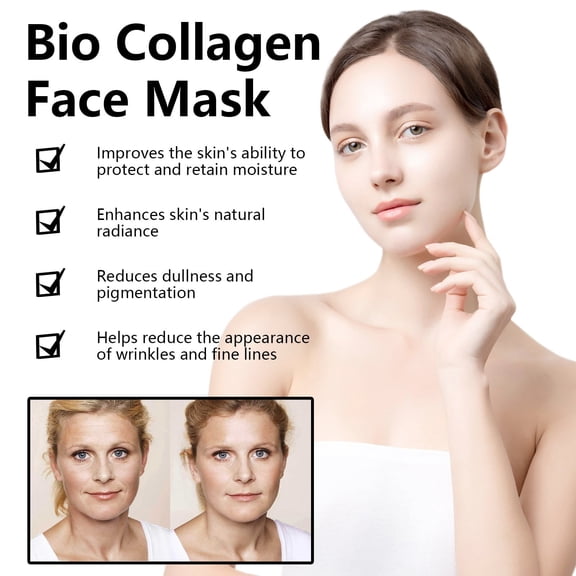 LEHOZIHEQ Collagen Real Deep Mask, Hydrating Hydrogel Mask, Pore Minimizing, Intensive Moisture Therapy for Stress-Relief and Skin Elasticity