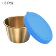 thumbnail image 3 of Unique Bargains 3pcs Salad Dressing Container, 2.4oz Leak Proof Condiment Cups Container for Picnic and Travel, Blue, 3 of 6
