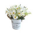 thumbnail image 1 of Cheers 1Pc Artificial Flower Daisy Metal Pot Bonsai Stage Garden Wedding Party Decor, 1 of 7