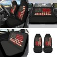 thumbnail image 2 of Jeiento American Honoring Firefighter Flags Car Front Back Seat Covers 14 PCS Set with Steering Wheel Cover Seatbelt Pad Trash Can Armrest Cover Rearview Mirror Cover Handbrake Cover Set Coasters, 2 of 7