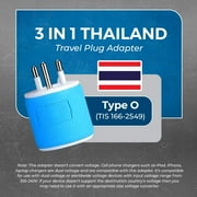 OREI Thailand Travel Plug Adapter with Dual USB - USA Input - Type O (U2U-18)