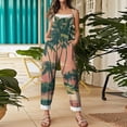 thumbnail image 5 of Iaqnaocc Hawaiian Womens Jumpsuit Plus Size Sleeveless Tropical Jumpsuits Overalls Boho Beach Rompers for Women Summer Casual Loose Spaghetti Strap Womens Overalls Pink 3XL, 5 of 6