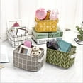 thumbnail image 2 of 4 Pack Of Folding Storage Basket, Small Baby Linen Storage Organizer Sets Plastic Storage Box Organizer (20x16x13 Cm), 2 of 7