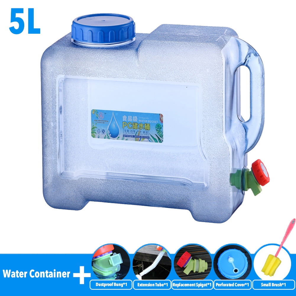 Outdoor Water Container Carboy with Spigot Portable Storage Carrier Jug