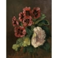 thumbnail image 2 of Gustave Courbet 12x14 Black Ornate Wood Framed Double Matted Museum Art Print Titled: Bouquet of Flowers, 2 of 5