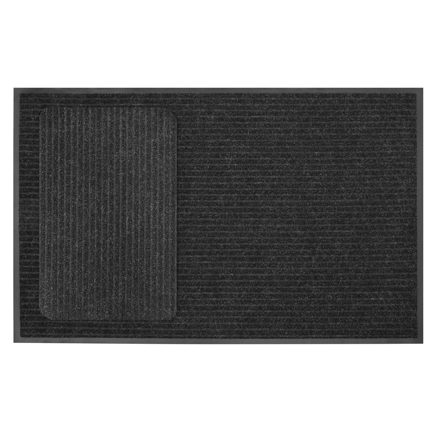 30-inch x 48-inch + 16-inch x 24-inch BOGO Charcoal Needlepunch Mats with Vinyl Backing
