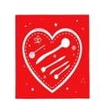 thumbnail image 4 of Cozy Flannel Blanket with Heart Design & Utensils - Soft Warm Perfect for Sofa Travel Bed or Chair - Festive & Stylish, 4 of 7