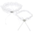 thumbnail image 4 of KAKOWELY 1 juego de ligas nupciales para boda, cinturón elástico para pierna, anillo elástico para pierna de novia, decoración nupcial, 4 of 4