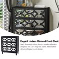 thumbnail image 6 of COZAYH Modern Contemporary Dresser, 3-Drawer Front Mirror Nightstand, for Bedroom, Living Room, Entryway, Black, 6 of 7