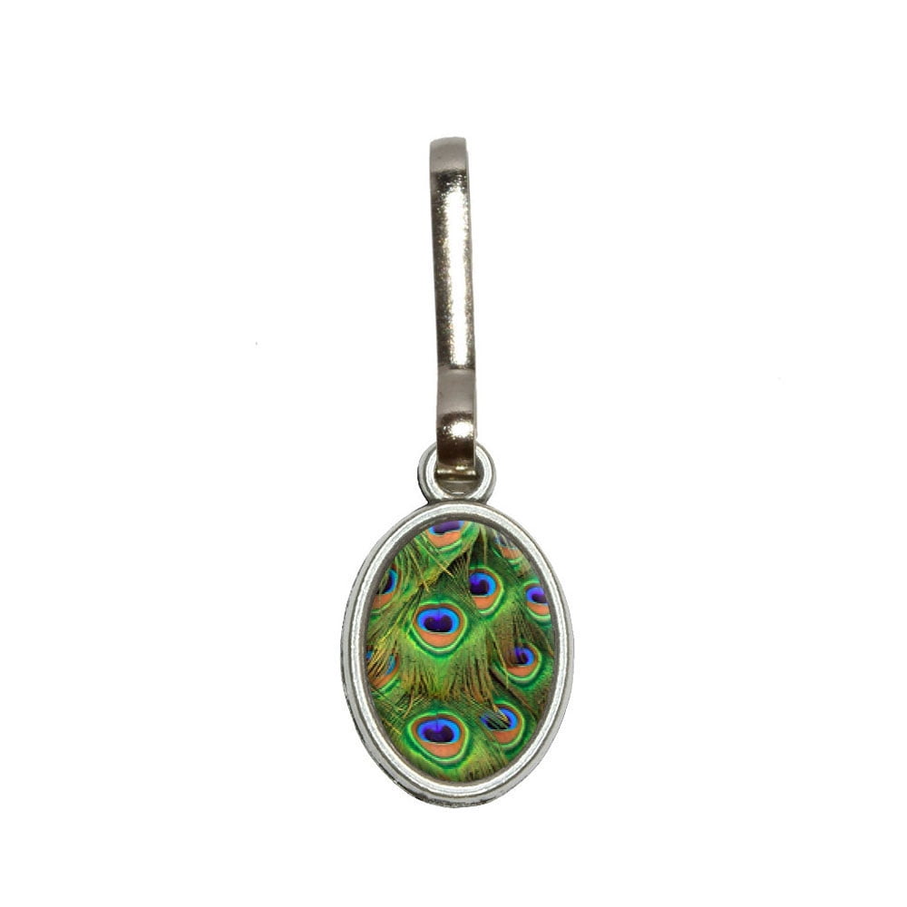 Peacock Tail Feathers Oval Zipper Pull - Walmart.com