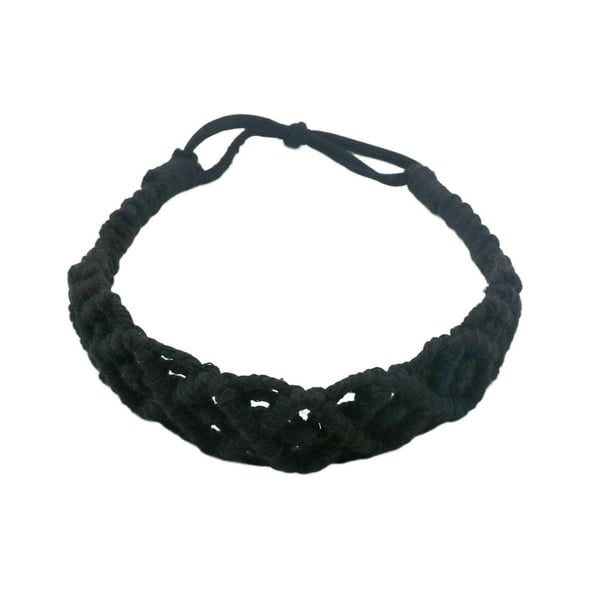 Diadema de cuerda de algodón a mano Colcomx bandas para el cabello tejidas a mano
