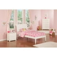 thumbnail image 4 of Leo & Lacey Lit Plateforme Simple en Bois Massif Style Ferme avec Chargeur USB, Blanc, 4 of 5