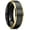 Black & Gold, variant on King Will GLORY 6mm Wedding Rings for Men, Tungsten Carbide Wedding Band 14K Gold Matte Brushed Finish Center Polished Step Edge, Comfort Fit Size 10