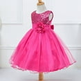 thumbnail image 4 of Uccdo Little Girls Flower Girl Dresses Kids Princess Formal Sequin Tulle Party Prom Ball Gown Dress 1-10T, 4 of 5