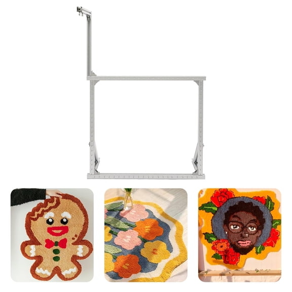 Aluminium Alloy Tufting Frame, for Tufting Devices, Punching Needles, Tapestry Making, and Hand Sewing, in Knitting, Professional Artists, Art Students, and Other DIY Craftsmen (27.55*27.55in)
