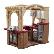 Step2 Grand Walk-in Kitchen Plastic Play Kitchen and Kid Grill, Brown