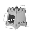 thumbnail image 5 of Xirurus Camping Wood Stove Portable Folding Lightweight Titanium Backpacking Stove for Outdoor Survival Cooking Picnic, 5 of 9