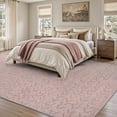 thumbnail image 1 of Pink Area Rug 5x7 Rugs for Living Room Bedroom High Low Textured Jacquard Boho Neutral Carpet - Non Slip Machine Washable Rug Dining Nursery Living Room Farmhouse Rug, 1 of 13