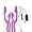Purple, variant on 4-in-1 LED Light Motorcycles Helmet Night Riding Signal Flashing Strip Bar