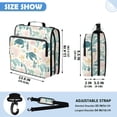 thumbnail image 3 of Zipper Binder with Shoulder Strap 2 inch 3 Ring Waterproof File Folder Organizer Bag 500 Sheet Turtles and Sea Plants Pattern, 3 of 8