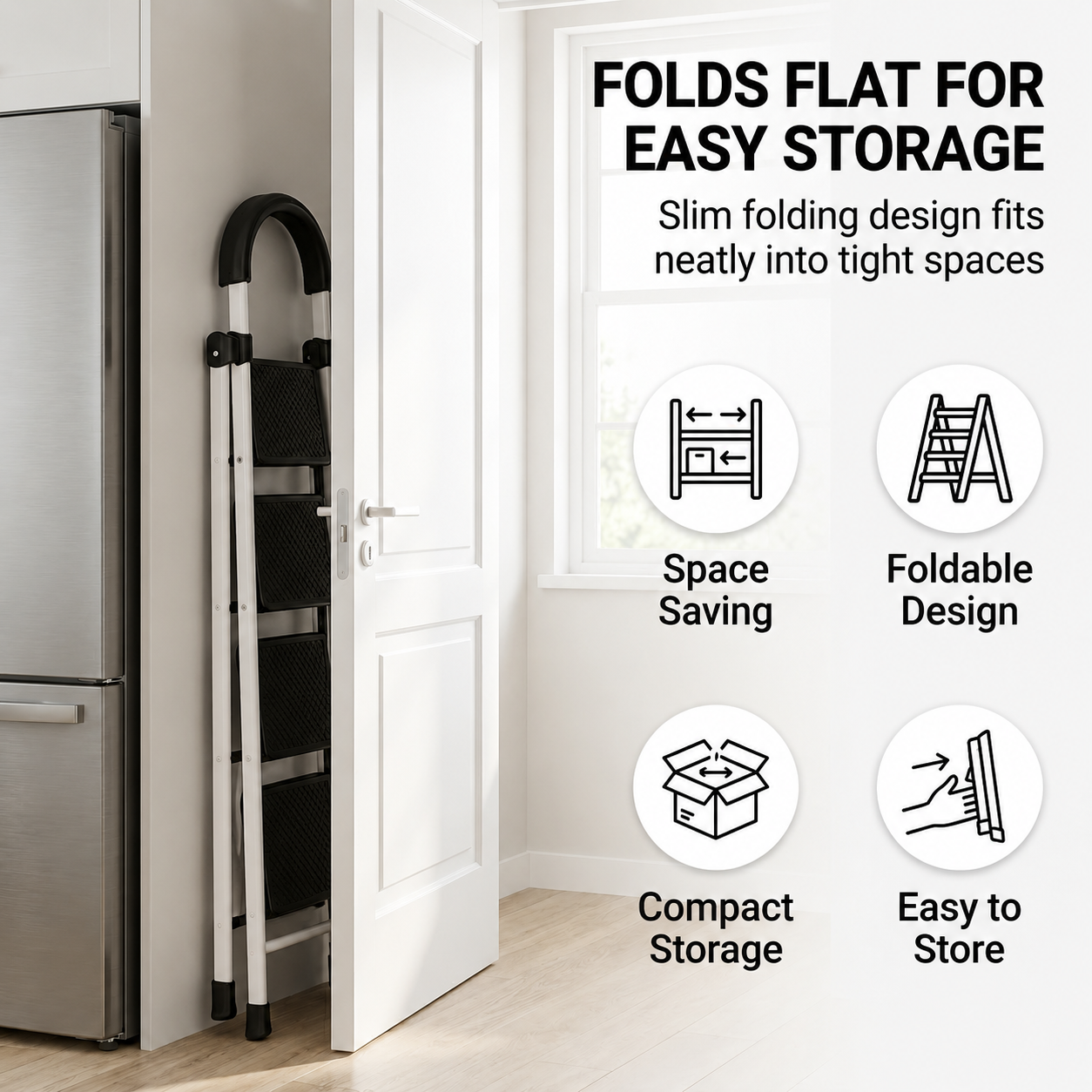 Musment 4-Step Folding Ladder with Handrail photo 6