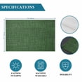 thumbnail image 6 of Table Placemats Set of 6,Farm Dark Green Burlap Linen Non-Slip Kitchen Dining Tables Place Mat,Vintage Flax Washable Table Mats for Home Dinner Holiday Party Banquet, 6 of 9
