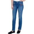 thumbnail image 2 of Tommy Hilfiger Jeans de pierna recta bordados de tiro medio para mujer, azul, 8 regular Tommy Hilfiger Pierna recta, 2 of 2