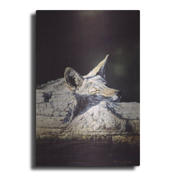 Luxe Metal Art 'Z-Z-Z-Z-Z-Z' by R. Hed, Metal Wall Art, 12"x16"