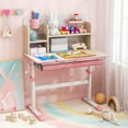 thumbnail image 3 of Patiojoy Kids Study Desk Height Adjustable Children Writing Table w/ Tilt Desktop Home School Student Learning Desk Pink, 3 of 10