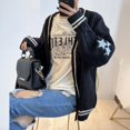 thumbnail image 3 of ​Women Autumn Winter Fashion Star Print Knitted Boxy Cardigan Oversize Sweater, 3 of 8