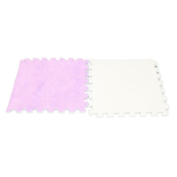 Soft Baby Play Mat, Interlocking Design, Non Slip Soft Plush Foam Mat, 10pcs, Squares Foam Floor Mats for Kids Babies, EVA Foam Interlocking Tiles for Gym, Nursery, Playroom