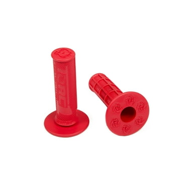 Torc1 Hole Shot Half Waffle Soft Compound Red Twist Throttle Grips (3000-0400)