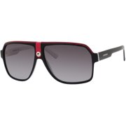 33/S 8V4 PT Black/Red/White Grey Gradient Aviator Sunglasses
