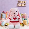 thumbnail image 5 of Free Express Easter Bunny Plush Stuffed Animal with Removable Heart Knit Sweater Soft Fluffy Rabbit Toy for Spring Home Decor Easter Gift and Playtime, 5 of 7
