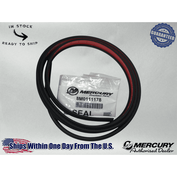 Mercury OEM Marine Quicksilver Verado Outboard Top Cowling Seal 8M0111178