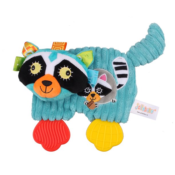 Baby Comforter Plush Teething Toys Cartoon Animals with Mirror Baby