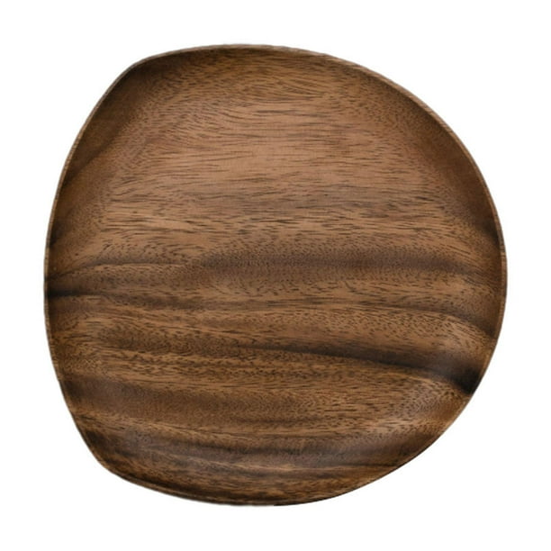 Bandeja para baratijas, bandeja para guardar joyas, bandeja de madera para decoración del hogar No dividido