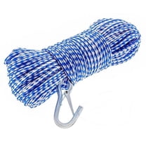 Attwood 117222 0.25 in. x 100 ft. Hollow Braid Polypropylene Anchor Line, Blue & White