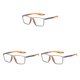 thumbnail image 3 of Qarigey Gafas deportivas Anti Blue Light Sin prescripción Lentes de vidrio Gafas antideslizantes Gafas de lectura para gris / naranja Type1 NO1, 3 of 6