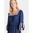 thumbnail image 3 of The Pioneer Woman Tiered Dress with Embroidered Trim, Sizes S-3X, Women’s, 3 of 4