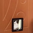 thumbnail image 4 of Puerta para gatos, puerta con solapa para gatos con bloqueo de 4 vías, puertas para mascotas resistentes a la intemperie para gatos y perros, adecuada para puerta/pared/ventana, 4 of 5