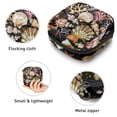 thumbnail image 3 of Sanitary Napkin Storage Bag for Girls Women, Portable First Period Pads Bag Tampons Holder Girls Travel Makeup Bag, Large Capacity Sea Shells and Corals Pattern, 3 of 6
