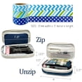 thumbnail image 2 of allydrew Large Capacity Pencil Case, Expandable Pencil Pouch with 3 Washi Rolls, Navy, 2 of 6