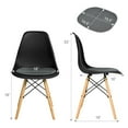 thumbnail image 3 of Gymax 4PCS Mid Century Modern DSW Chair Dining Chair Furniture W/ Linen Cushion Black, 3 of 10
