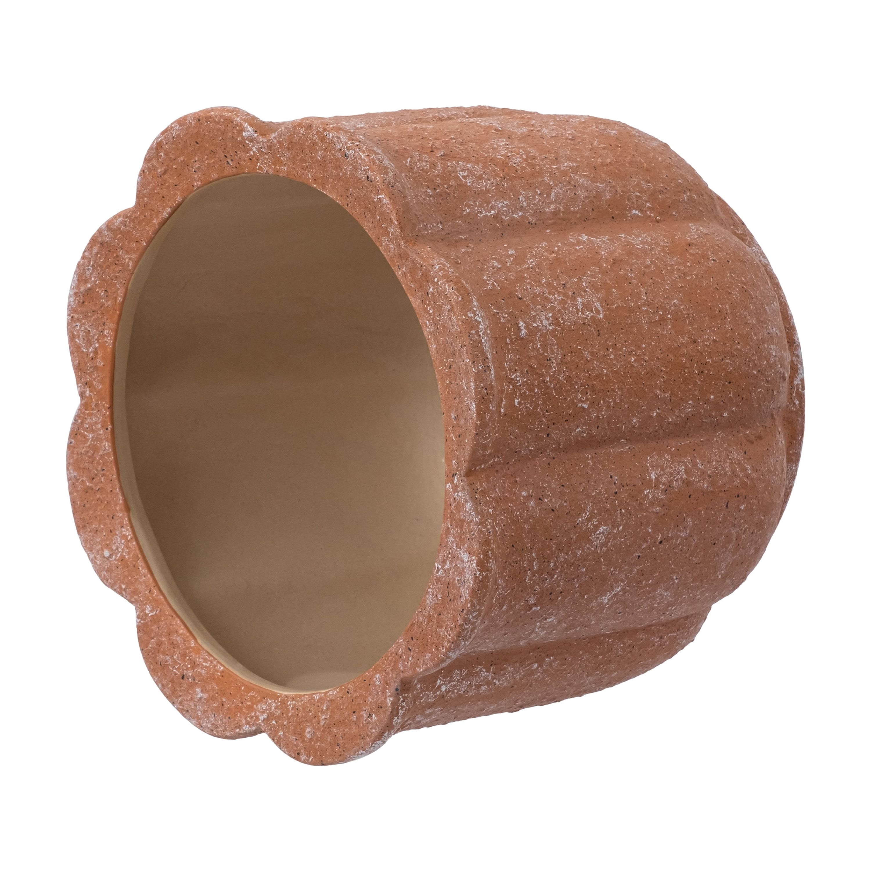 My Texas House 8in Terracotta Flower Planter Pot Ceramic Drainage Hole with Plug Included