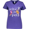 thumbnail image 3 of Inktastic Believe in Fairies Women's V-Neck T-Shirt, 3 of 5